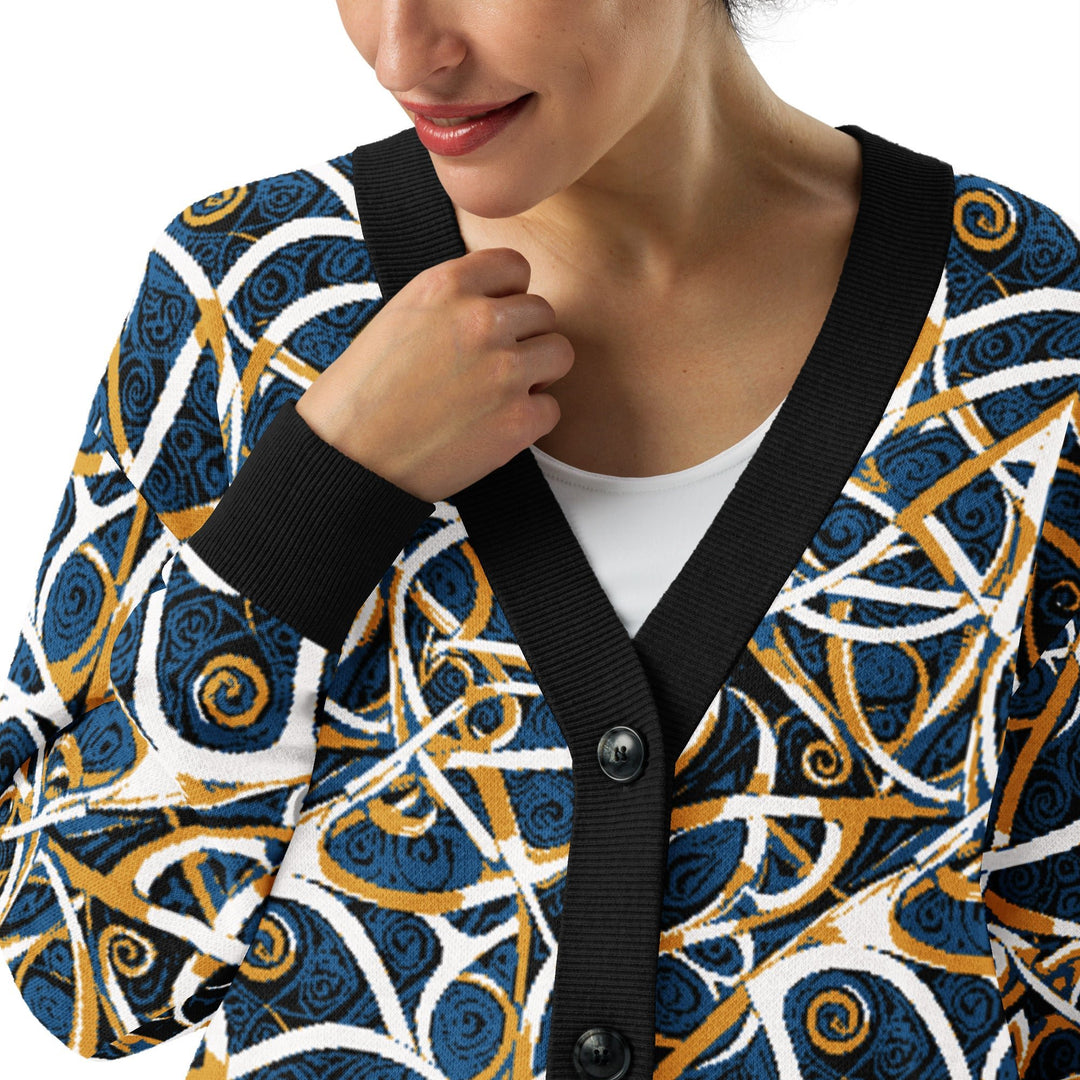 Anti AI Adversarial Knitted cardigan - VisibleToHumans