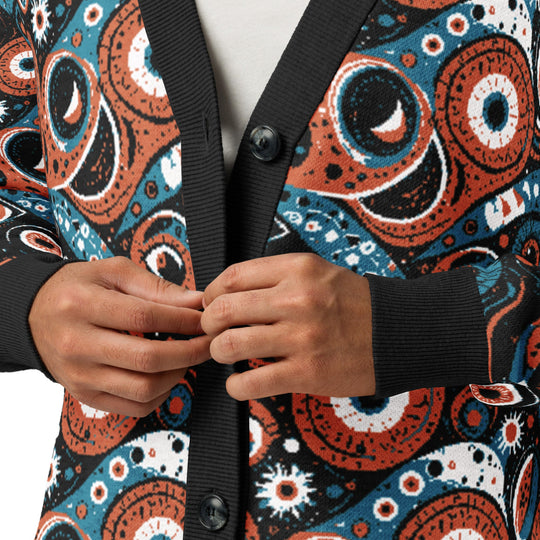 Anti AI Adversarial Knitted cardigan - VisibleToHumans