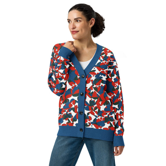 Anti AI Adversarial Knitted cardigan - VisibleToHumans