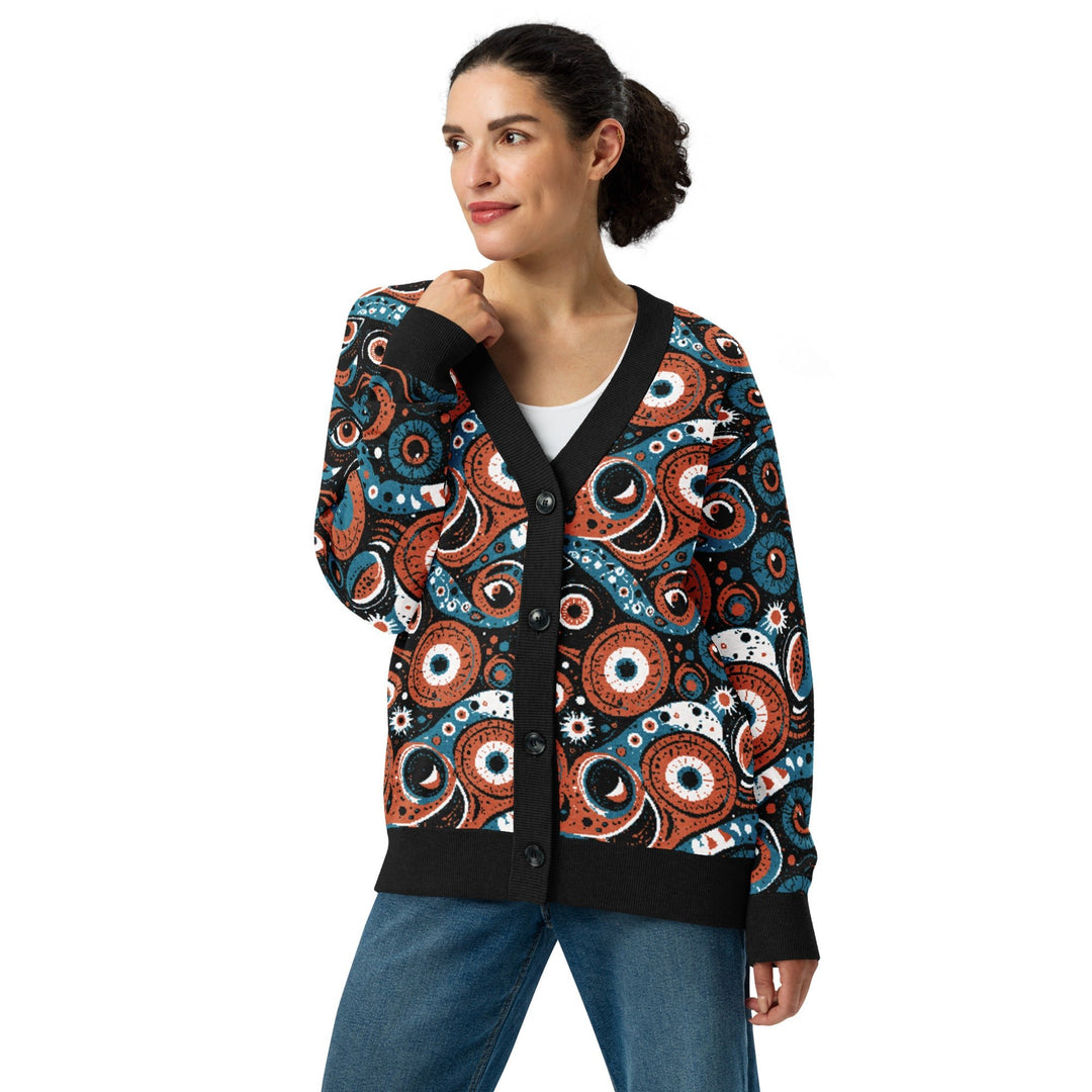 Anti AI Adversarial Knitted cardigan - VisibleToHumans