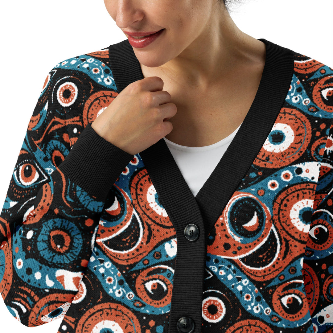 Anti AI Adversarial Knitted cardigan - VisibleToHumans