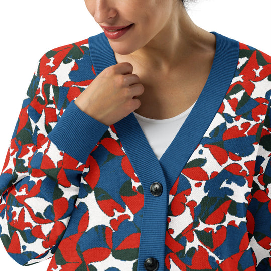 Anti AI Adversarial Knitted cardigan - VisibleToHumans