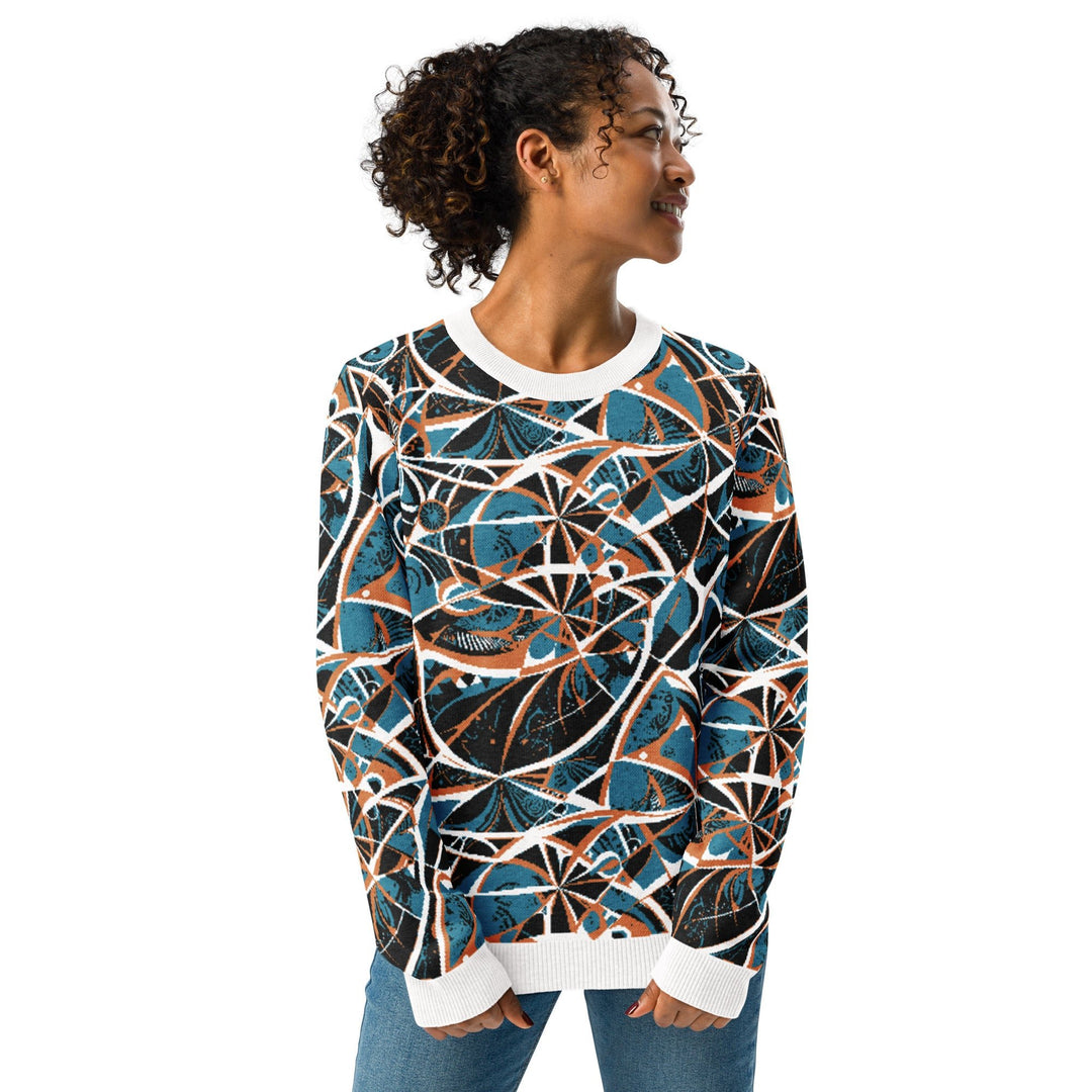 Anti AI Adversarial Knitted crew neck sweater - VisibleToHumans