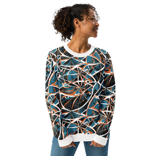 Anti AI Adversarial Knitted crew neck sweater - VisibleToHumans