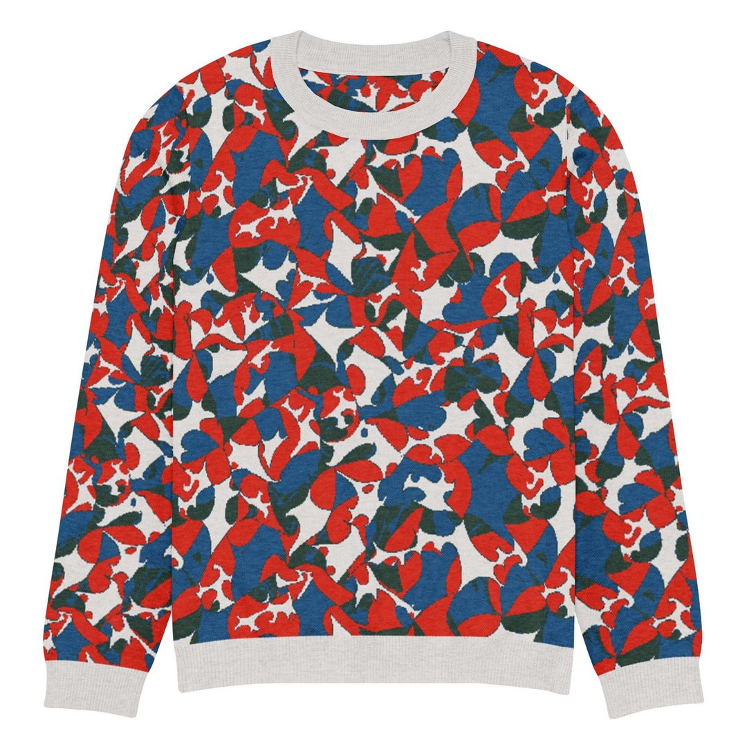 Anti AI Adversarial Knitted crew neck sweater - VisibleToHumans