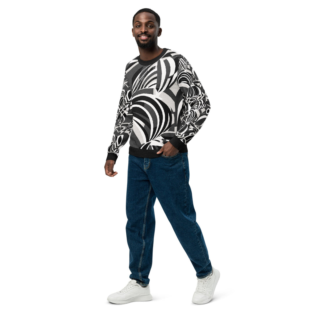 Anti AI Adversarial Knitted crew neck sweater - VisibleToHumans