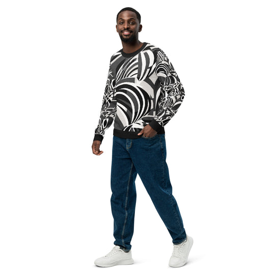 Anti AI Adversarial Knitted crew neck sweater - VisibleToHumans