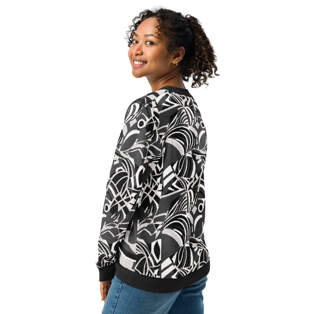 Anti AI Adversarial Knitted crew neck sweater - VisibleToHumans
