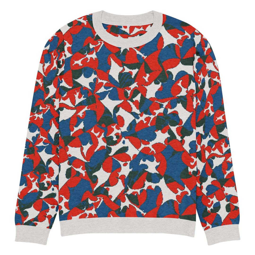 Anti AI Adversarial Knitted crew neck sweater - VisibleToHumans