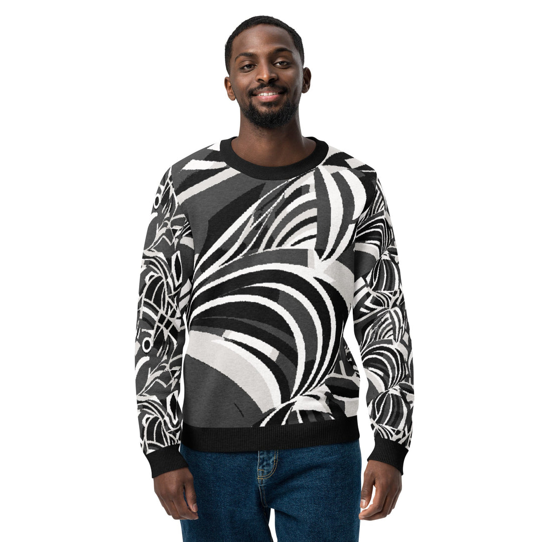Anti AI Adversarial Knitted crew neck sweater - VisibleToHumans