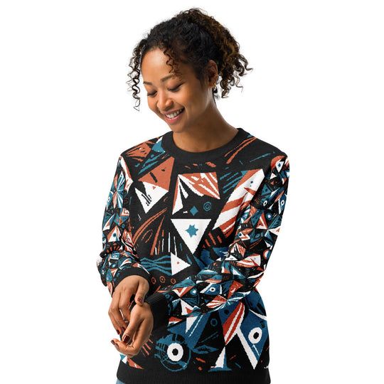 Anti - AI Knitted crew neck sweater - VisibleToHumans