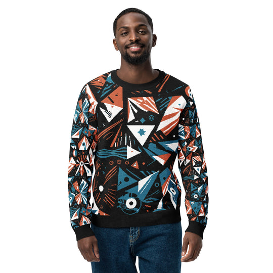 Anti - AI Knitted crew neck sweater - VisibleToHumans