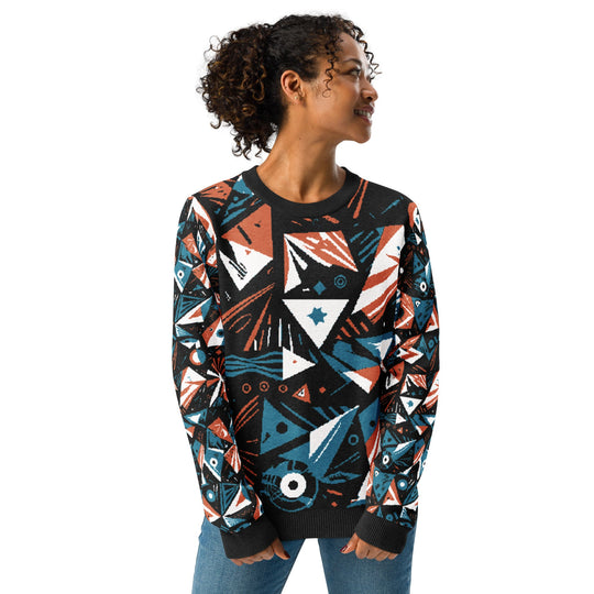 Anti - AI Knitted crew neck sweater - VisibleToHumans