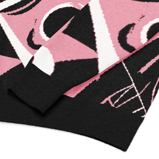 Anti - AI Relaxed fit knitted crew neck sweater - VisibleToHumans